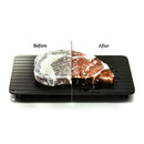 Kitchen Black Metal Fast Defrosting Meat Tray Thawing Plate 23 X 16.5cm