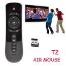 Mini Fly Air Mouse T2 2.4 G Wireless Keyboard Remote Control with USB Receiver