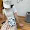 Canvas Women Crossbody Bags Cow Print Clear Splicing Shoulder Pouch (1)