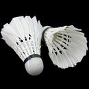 Durable Training Sport White Feather Badminton Balls Game-Match Shuttlecocks x 6
