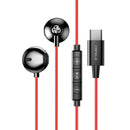 Side in Ear Type-C Earphones Wired Earbuds Headphones for Type-C Mobile Phone