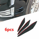 6pcs Carbon Fiber Auto Front Bumper Fins Spoiler Canards Refit Car Acces RGX