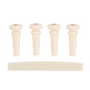 4pcs Acoustic Bass Guitar Bridge Pins Saddle for Bass Guitar Replacement