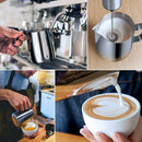 Milk Jug, 900ml Handheld Coffee Creamer Milk Frothing Pitcher Jug Cup With MV4K3