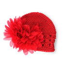 Cute Flower Baby Cap Kids Newborn Toddler Girl Knit Crochet Beanie Hat Acc ENY