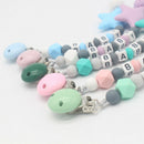 Baby Pacifier Clip Chain Cute Five Star Silicone Beads Teething Pacifier Cl W7O5