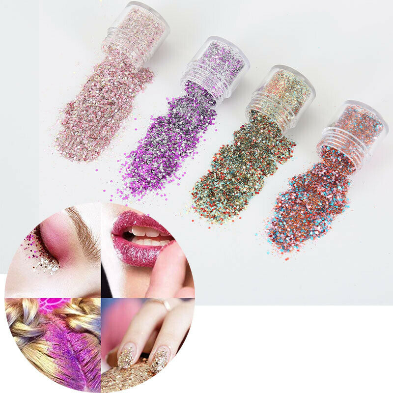 1/Set 8 Color Color Nails Sequins Glitter Sequins Eyeshadow Body Facial Shi N6O7