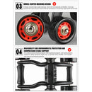 No Noise Fitness Equipment Exercise Four-wheel Abdominal Power Wheel w/Mat A