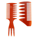 Weaving & Sectioning Foiling Comb | Pro Men's Oily Hairbrush, Set of 2