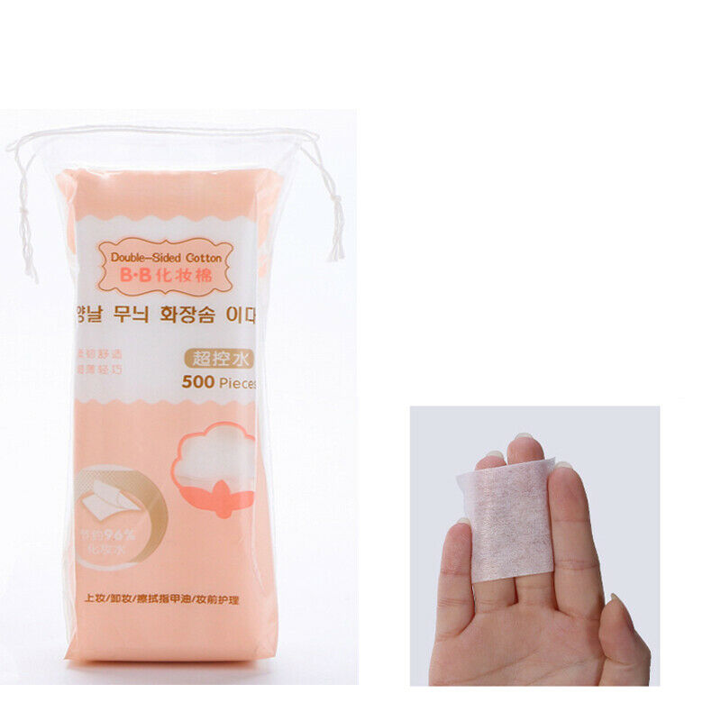 500Pcs/Bag Korean Facial Organic Cotton Pads Facial Cleaning Nail Polish Re L4B2