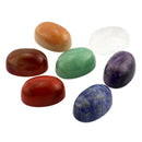 7pcs Reiki Oval Stone Natural Crystal Stone Polished Engraved Egg Crystals