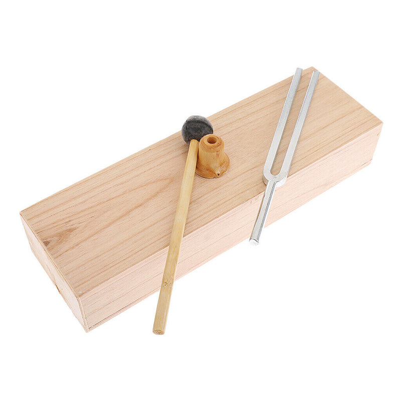 Wooden Resonance Box Unit With Tuning Fork Musical Instrument Acoustic Study