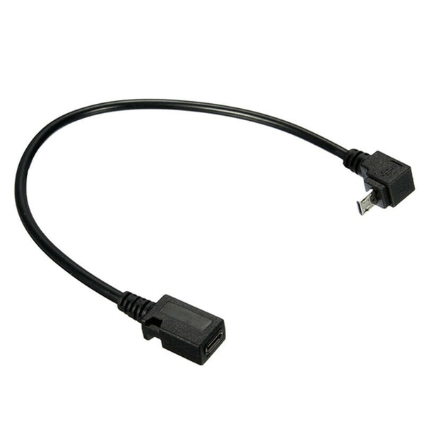 micro-USB 5 Pin Male To Female Down Direction 90 Degree Angle Extension Cab V5D4
