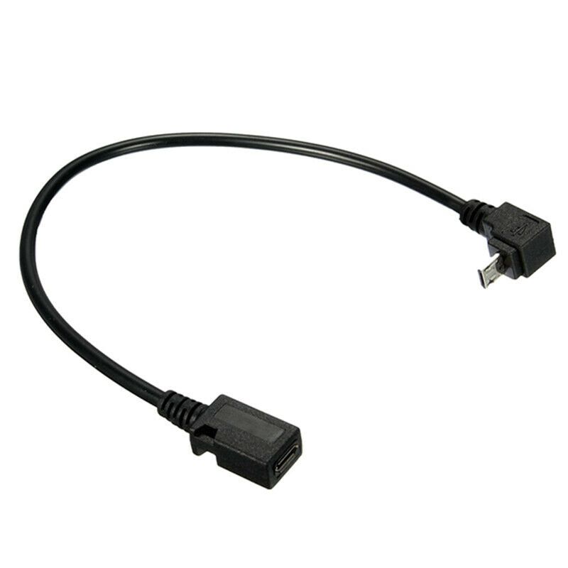 micro-USB 5 Pin Male To Female Down Direction 90 Degree Angle Extension Cab V5D4
