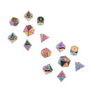 7x Rainbow Metal Dices for Role Playing Board Game D4-D20 14mm/0.55'' Gift A