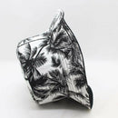 Canvas Fisherman Hat Unisex Printed Coconut Tree Double-Sided Wearing Cap O K7H9