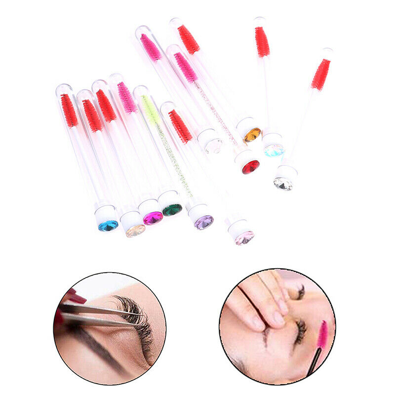 1Pcs Reusable Eyebrow Brush Tube Diamond Brush Dust-Proof Tube Eyelash ExtenSEAU