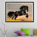 Run Horse 5D DIY Round Diamond Painting Embroidery Kits Needlework Mosaic