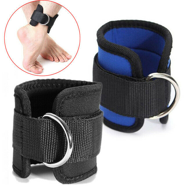 Adjustable D-Ring Ankle Strap Buckle Body Building Resistance Band Gym Mult C8B2
