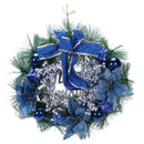 Christmas Wreath Pine Needles Christmas Decoration For Home Party, Blue 30C S1U1