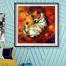 Cat 5D DIY Full Round Drill Diamond Painting Animal Cross Stitch Art Crafts