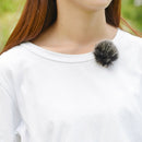 Black Mini Size Mic Windscreen Wind Shield Synthetic Fur for Lapel Lavalier Clip