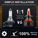 H7 1800W 270000LM 4-Sides LED Headlight Kit Hi/Lo Power Bulb 6000kJC!c