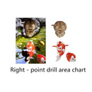 5D DIY Diamond Painting Cat Looking Fish Cross Stitch Embroidery Kits Decor
