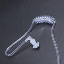 White Headset Earphone Universal 2 Pin Mic Ptt Covert Acoustic Tube In-Ear