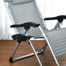 Portable Gravity Folding Lounge Beach Chairs Outdoor Camping Recliner Tray Tool
