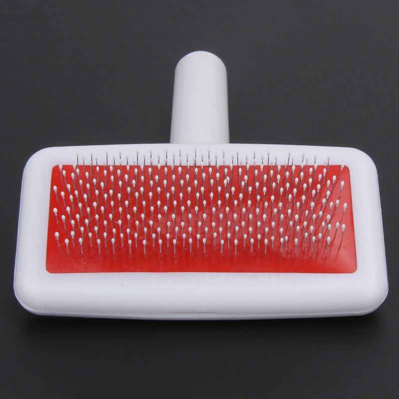 Red Puppy Cat Hair Grooming Slicker Comb Gilling Brush Quick Clean Tool Pet