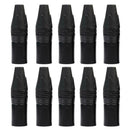 10pcs XLR 3Pin Male DIY Audio Cable Mic Connectors Solder Plug Mic Adapters