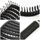 Hair Scalp Massage Comb Curly Detangle Hair Brush Hairdressing Tool (Black) A