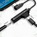Type-C to 3.5mm Jack AUX Audio Headphone USB-C Charging Adapter Splitter Cable