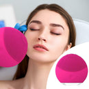 Silicone Cleanser Electric Equipment Facial Massage Brush Skin Care (Red)