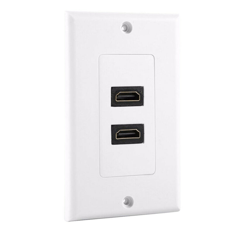 2 Pack HDMI Wall Plate, Dual 2 Port 4K HDMI Component Composite Audio Video