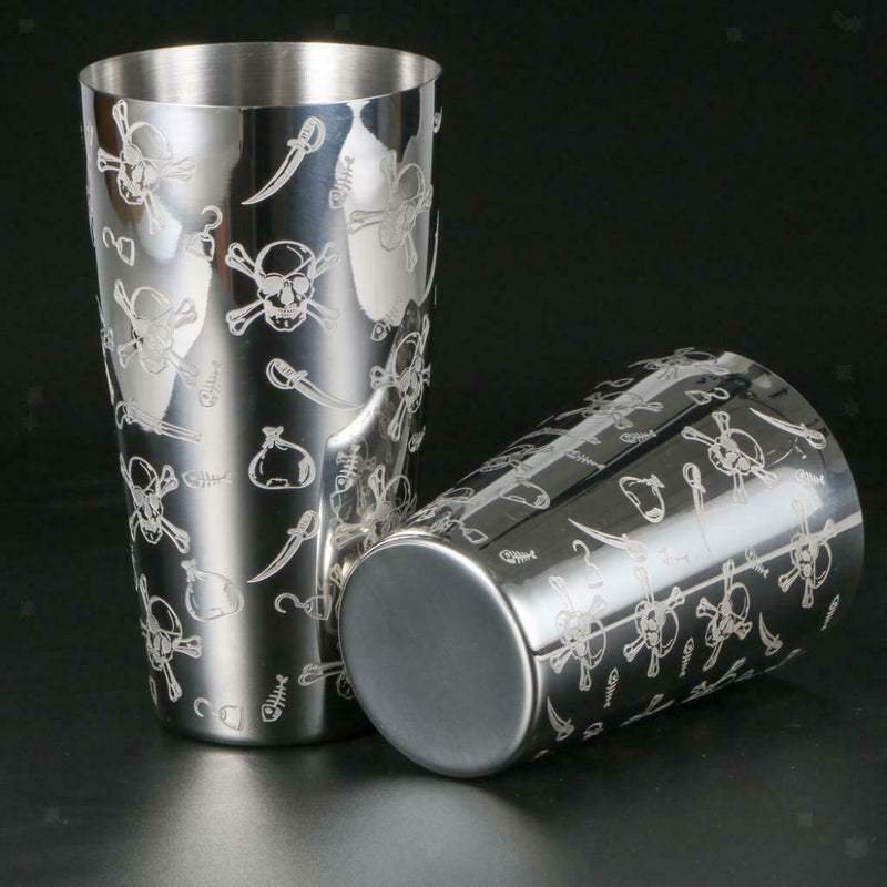MagiDeal Stainless Steel Cocktail Shaker Bartender Tool 19oz & 25oz Mixing Can