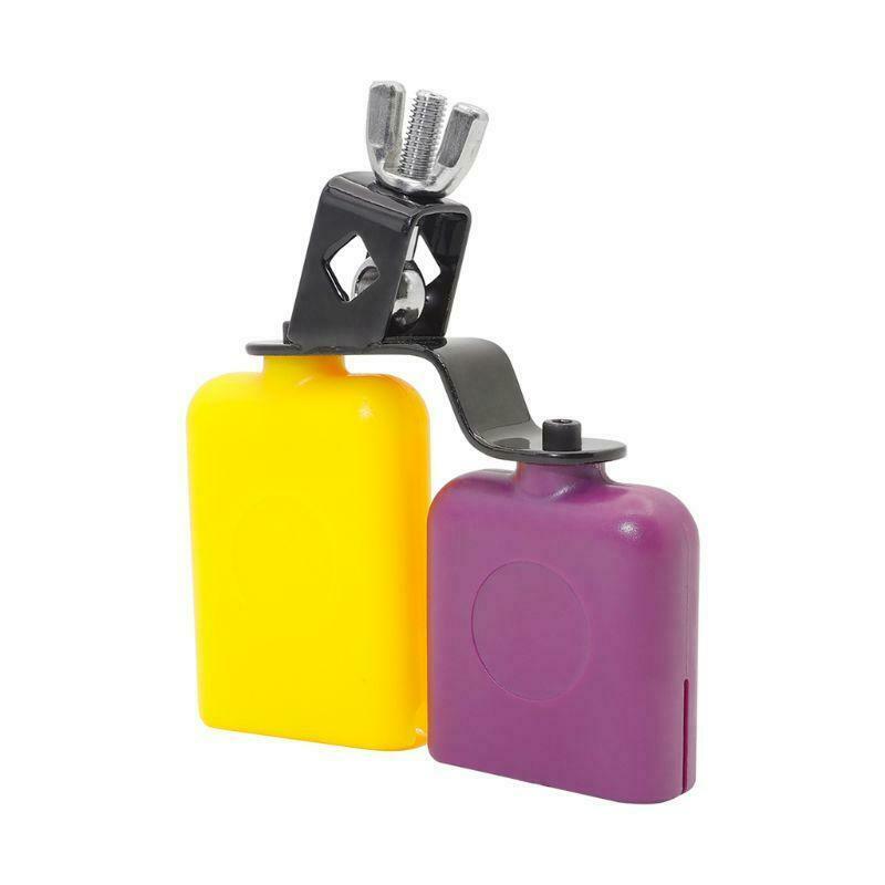 yellow & Purple Cowbell Cow Bell Wooden Fish Cattle Bell for Cheers Sport