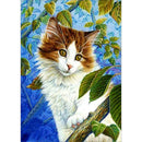 5D DIY Full Drill Diamond Painting Leaf Cat Cross Stitch Embroidery Mosaic
