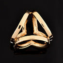Women's Scarf Buckle 3-alloy rings -Golden
