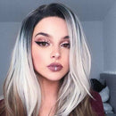 Ombre Wig Party With 3 Tones Synthetic Halloween Straight Heat Resistant Fiber