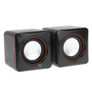 USB 2.0 Square Style Portable Mini Audio Speaker Subwoofer for Phone PC Computer