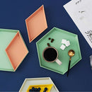 4Pcs Innovative Color Geometric Storage Tray Removable Fruit Plastic Combin N1Q4