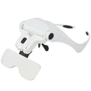 5 Lens Headband Headset LED Head Light Magnifier Magnifying Glass Loupe US Ship