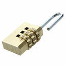 3-D Brass Resettable Combination Padlock Backpack Luggage Coded Lock