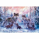 5D DIY full drill Diamond Painting Embroidery Wolf family Cross Stitch Diam