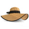 Summer Large Brim Straw Hat Floppy Wide Brim Sun Cap Bowknot Beach Foldable B6C2