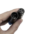 1 Pair XLR 3Pin Male Female DIY Audio Cable Connectors Solder Plug (Black) A