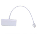 RJ11 Plug to Dual UK BT Telephone Socket Convertor C4J8