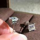 Fashion Luxury Ear Stud Earrings Women Crystal Geometric Earrings Jewelry GiME